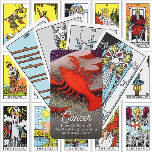 Cancer the Crab Zodiac Sign Fortune Telling Tarot Cards