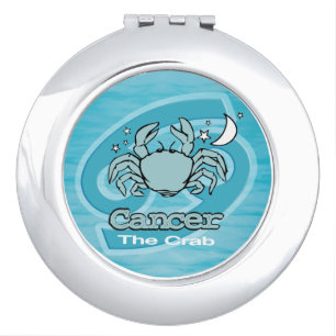 Cancer The Crab zodiac water mirror compact