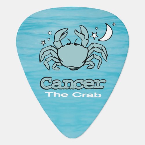 Cancer The Crab zodiac water sign guitar pick