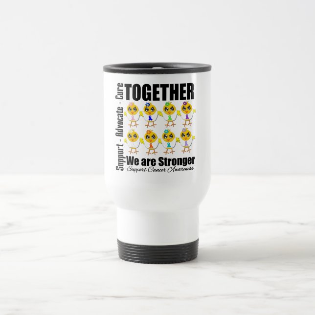 Cancer - Together We Are Stronger Travel Mug (Center)