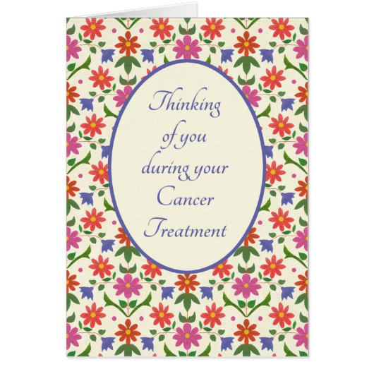 Cancer Treatment Support Card, Rangoli Flowers (Front)