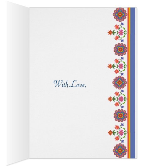 Cancer Treatment Support Card, Rangoli Flowers (Inside (Right))