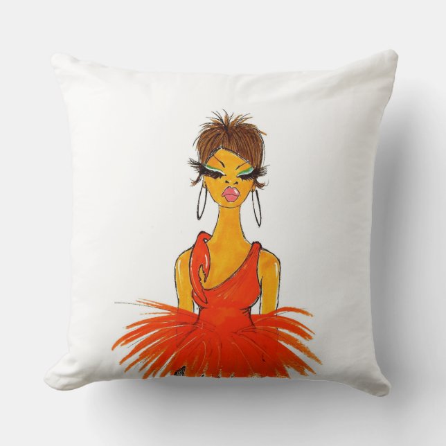 CANCER Tutu Throw Pillow (Front)