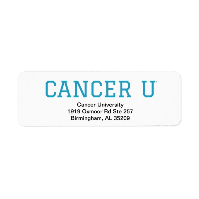 Cancer U Return Address Label (Front)