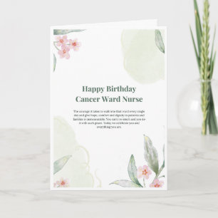 Cancer Ward Nurse Birthday Card — Happy Birthday