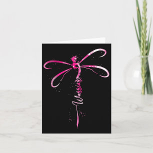 Cancer Warrior Breast Cancer Awareness Dragonfly Card