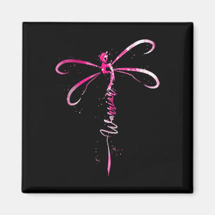 Cancer Warrior Breast Cancer Awareness Dragonfly Magnet