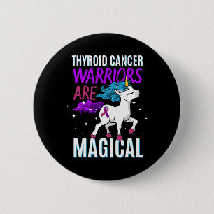 Cancer Warrior Magical Unicorn Purple Teal And Pin
