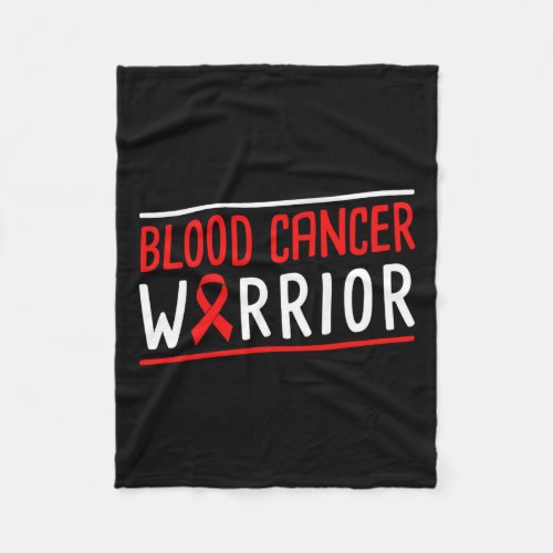 Cancer Warrior Red Ribbon  Fleece Blanket