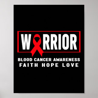 Cancer Warrior - Red Ribbon  Poster