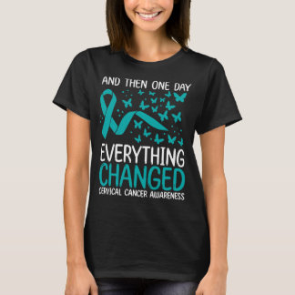 Cancer Warrior Ribbon Cervical Cancer Awareness T-Shirt