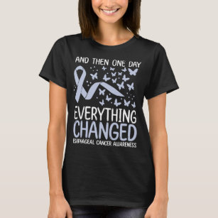 Cancer Warrior Ribbon Esophageal Cancer Awareness T-Shirt