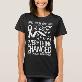 Cancer Warrior Ribbon Fight Lung Cancer Awareness T-Shirt