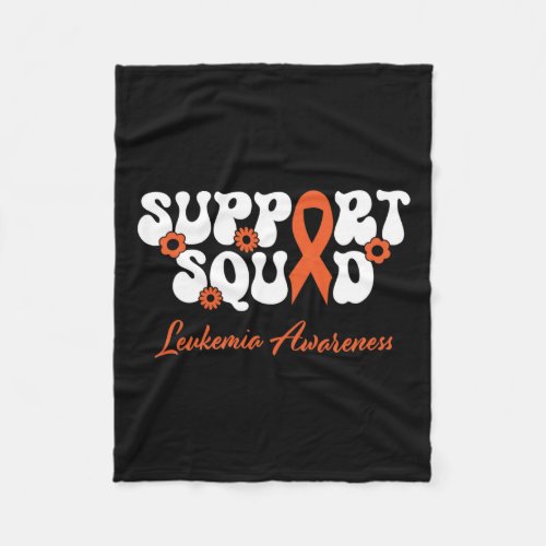 Cancer Warrior Support Squad Leukemia Awareness  Fleece Blanket