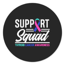 Cancer Warrior Support Squad Thyroid Cancer  Classic Round Sticker