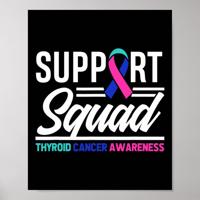 Cancer Warrior Support Squad Thyroid Cancer  Poster (Front)