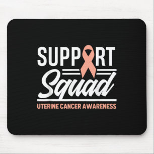 Cancer Warrior Support Squad Uterine Cancer Awaren Mouse Pad