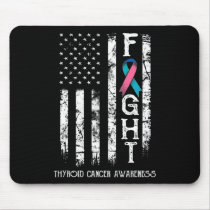 Cancer Warrior Us Flag 1  Mouse Pad