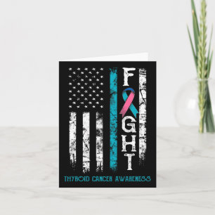 Cancer Warrior Us Flag Card