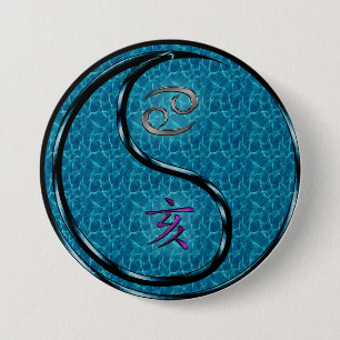 Cancer & Water Boar Button