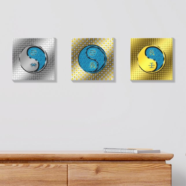 Cancer & Water Dragon Canvas Photo Tile (Dresser)