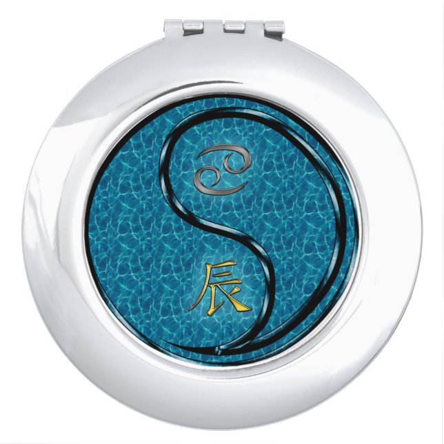 Cancer & Water Dragon Compact Mirror (Front)
