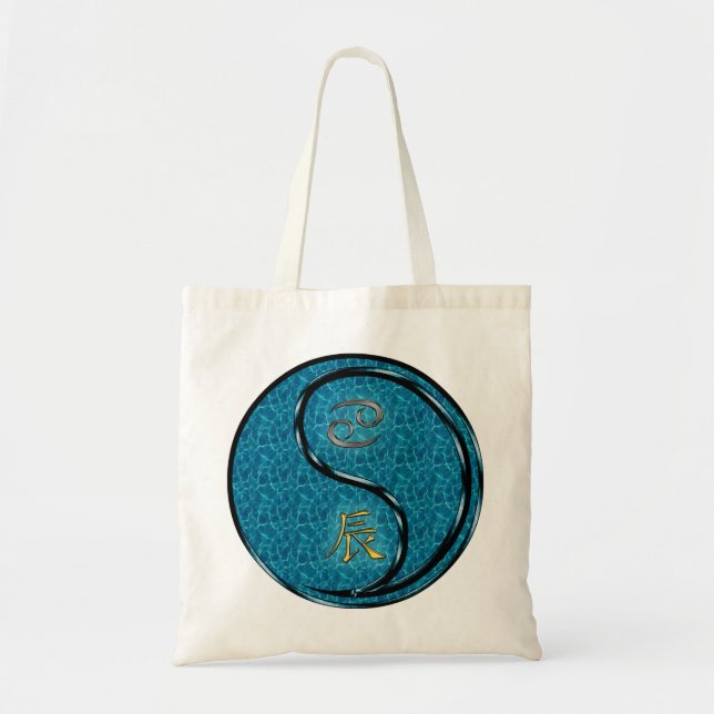Cancer & Water Dragon Tote Bag (Front)