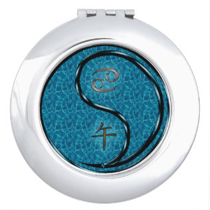 Cancer & Water Horse Compact Mirror