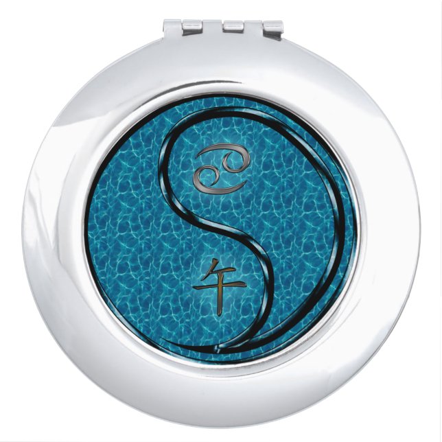 Cancer & Water Horse Compact Mirror (Front)