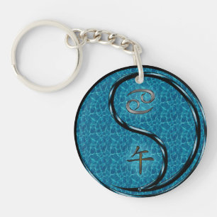 Cancer & Water Horse Keychain