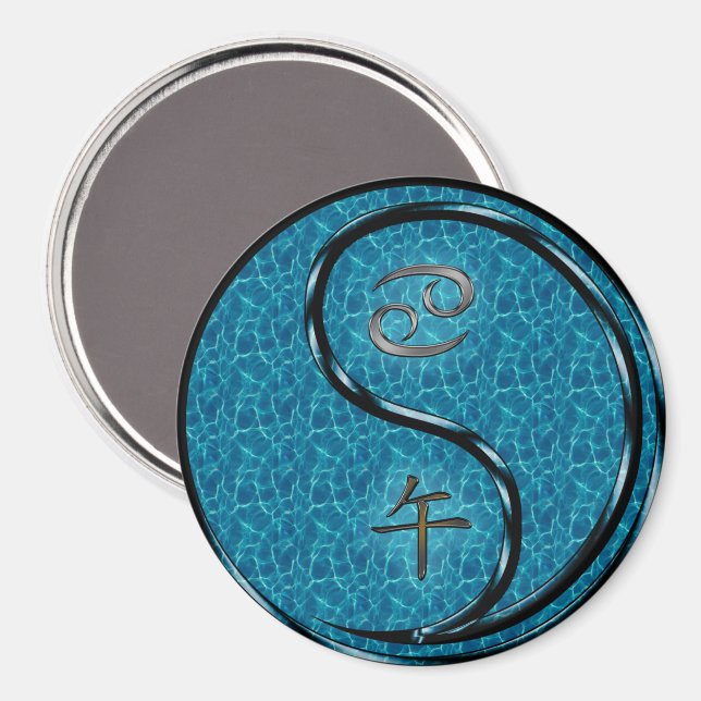 Cancer & Water Horse Magnet (Front/Back)