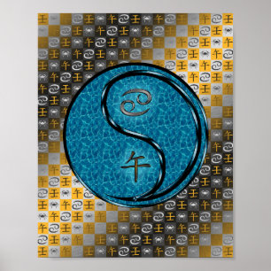 Cancer & Water Horse Poster