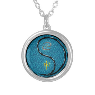 Cancer & Water Monkey Silver Plated Necklace