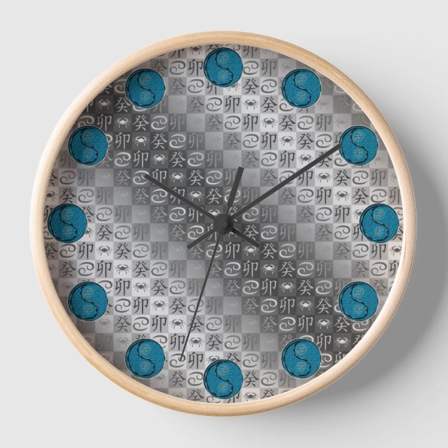 Cancer & Water Rabbit Clock (Front)
