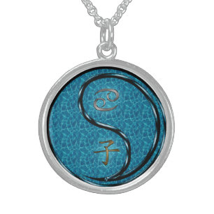 Cancer & Water Rat Sterling Silver Necklace