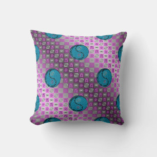 Cancer & Water Rooster Throw Pillow