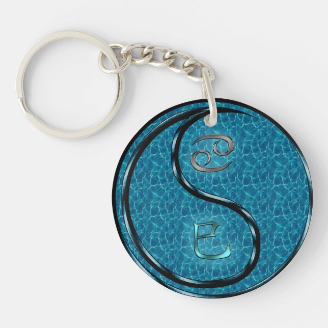Cancer & Water Snake Keychain (Front)