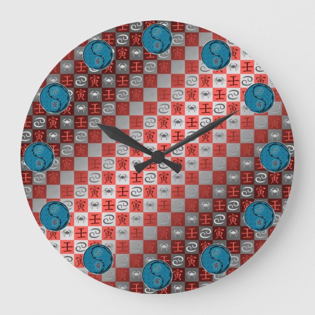Cancer & Water Tiger Large Clock (Front)