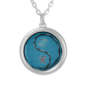 Cancer & Water Tiger Silver Plated Necklace