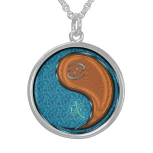 Cancer & Wood Dog Sterling Silver Necklace