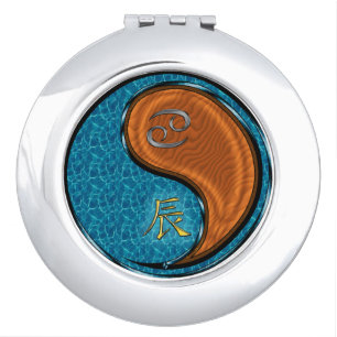 Cancer & Wood Dragon Compact Mirror