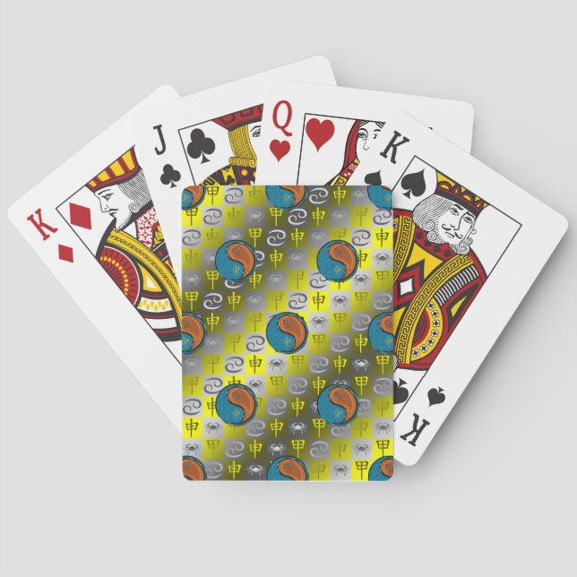 Cancer & Wood Monkey Poker Cards (Back)