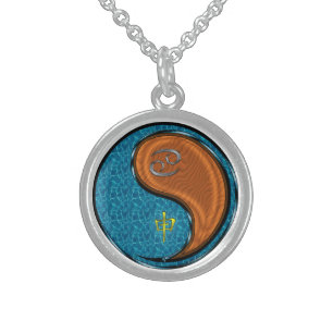Cancer & Wood Monkey Sterling Silver Necklace