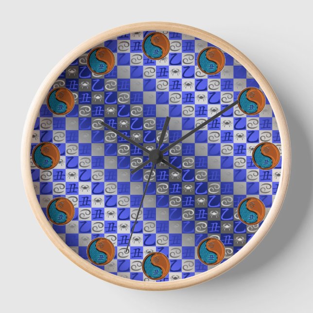 Cancer & Wood Ox Clock (Front)