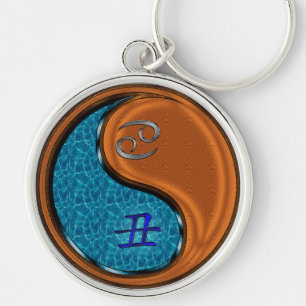 Cancer & Wood Ox Keychain