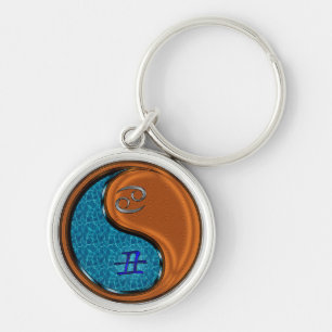 Cancer & Wood Ox Keychain