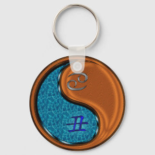 Cancer & Wood Ox Keychain