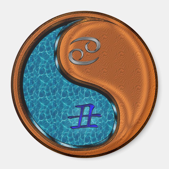 Cancer & Wood Ox Magnet (Front)