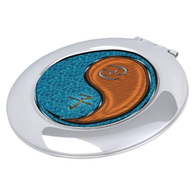 Cancer & Wood Rat Compact Mirror (Turned)