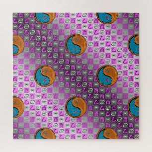 Cancer & Wood Rooster Jigsaw Puzzle